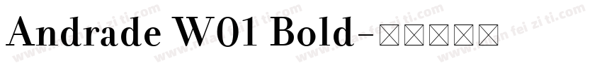 Andrade W01 Bold字体转换